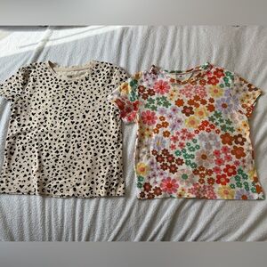 H&M Animal Print and Flower Print Tees